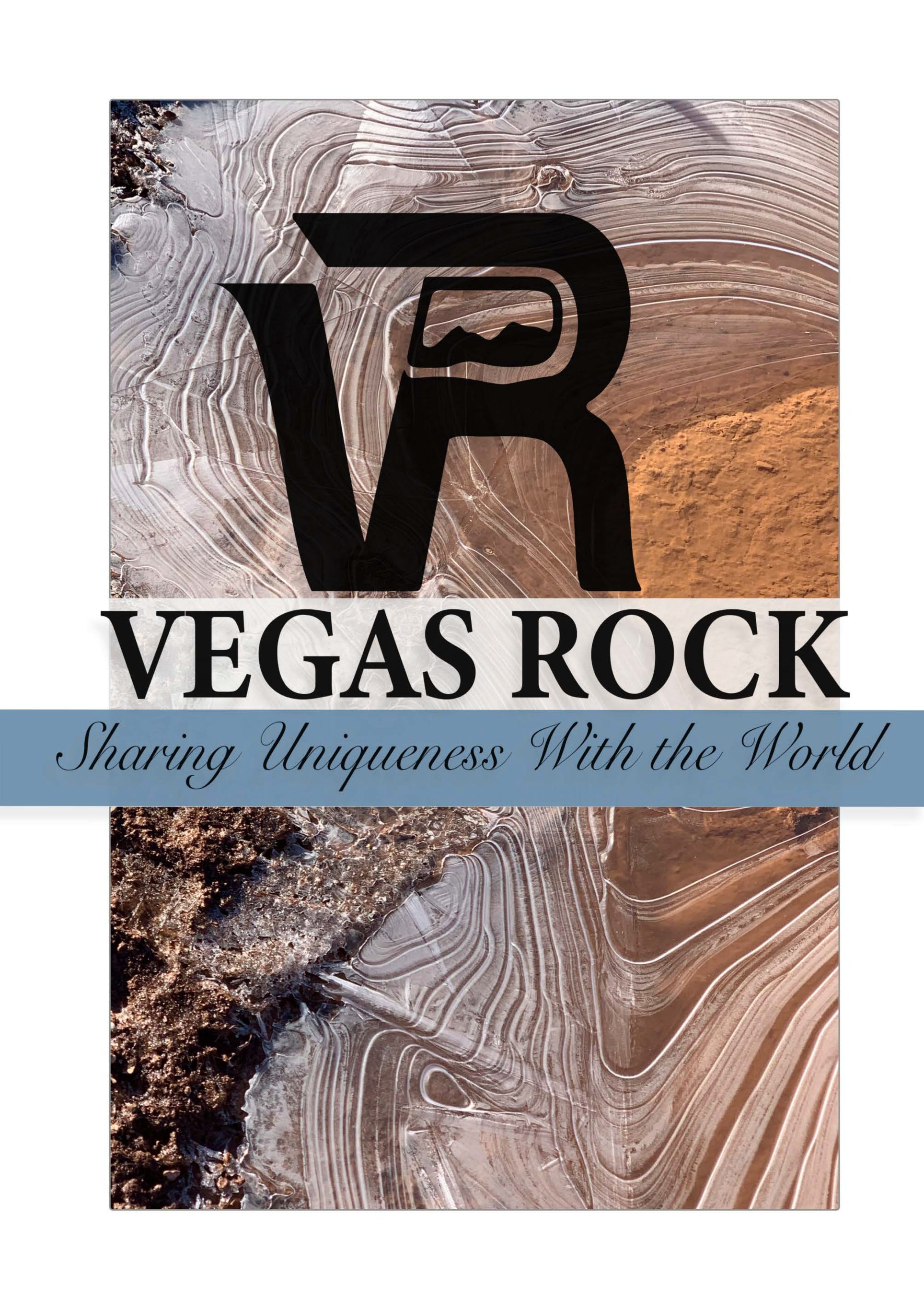 A brochure displaying different types of stone cut from Las Vegas Rock Inc.